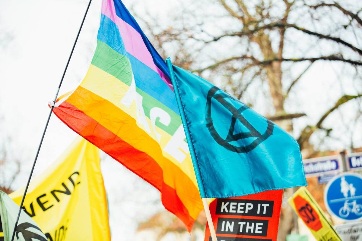 Fridays for future – demonstration strike protest – LGBT – Extinction Rebellion